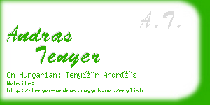 andras tenyer business card